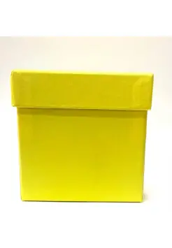 CAJA DE REGALO AMARILLO MAIZ 105 X 105 X 105 MM