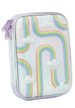 ESTUCHE CON DOS CREMALLERAS ARCOIRIS