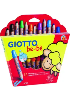 LPICES GIOTTO BEB CAJA CON 12 COLORES SURTIDOS Y SACAPUNTAS