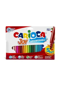 ROTULADORES CARIOCA JOY, CAJA DE 24 UNIDADES. SUPERLAVABLES