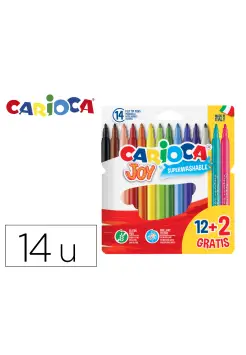 ROTULADORES CARIOCA JOY, CAJA DE 12+2 UNIDADES