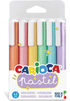 MARCADOR CARIOCA PASTEL, CAJA DE 6 UNIDADES