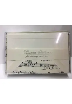 SET DE 10 SOBRES Y TARJETAS DE NOTAS MUSICALES