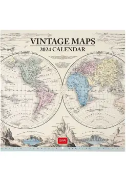 CALENDARIO DE PARED VINTAGE MAPS 2024