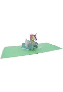 TARJETA ORIGAMI. UNICORNIO