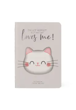 CUADERNO CON GRAPA, LISO TAMAO A5 GATITO