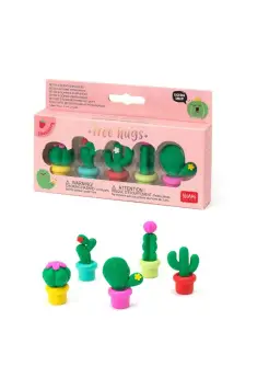 SET DE 5 GOMAS PERFUMADAS EN FORMA DE CACTUS