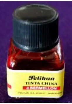 TINTA CHINA BERMELLN, FRASCO DE 10 ML