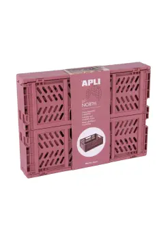 PACK DE 2 CAJAS PLEGABLES Y APILABLES, COLOR ROSA