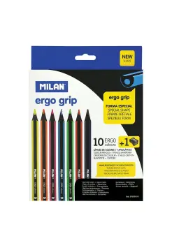 LPICES DE COLOR ERGO GRIP, ESTUCHE DE 10 UNIDADES