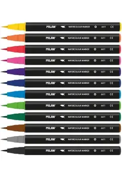 ROTULADORES CON PUNTA DE PINCEL ACUARELABLES DE 12 COLORES