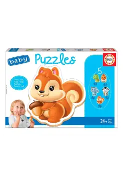 PUZZLE BABY PROGRESIVO ANIMALES 2-3-4-5 PIEZAS