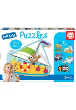 PUZZLE BABY PROGRESIVO VEHCULOS DE TRANSPORTE 2-3-4-5 PIEZAS