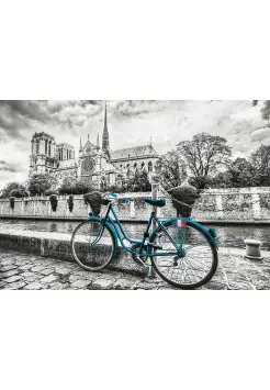 PUZZLE 500 PIEZAS, BICICLETA CERCA DE NOTRE DAME 