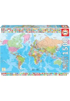 PUZZLE 1500 PIEZAS MAPAMUNDI POLTICO