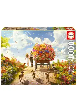 PUZZLE DE 1000 PIEZAS CARRO DE FLORES