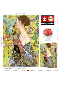 PUZZLE DE 1000 PIEZAS DAMA CON ABANICO, GUSTAV KLIMT