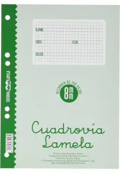 RECAMBIO PAUTA 8 MM CUADROVA LAMELA, TAMAO CUARTO 