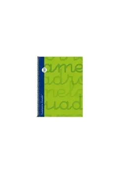 CUADERNO CUADROVA LAMELA DE 3 MM CON PASTA DURA VERDE, TAMAO CUARTO