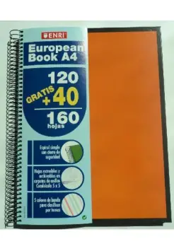 CUADERNO MICROPERFORADO CUADROS 5 MM TAPA DURA, TAMAO FOLIO CON ESPIRAL 160 HOJAS