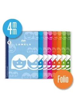 CUADERNO CUADROVÍA LAMELA 4 MM, TAMAÑO FOLIO CON ESPIRAL