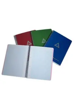 CUADERNO MICROPERFORADO LISO EN TAPA DURA, TAMAO FOLIO CON ESPIRAL