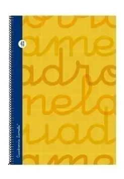 CUADERNO LAMELA TAPA DURA TAMAO FOLIO DE 4X4 COLOR NARANJA