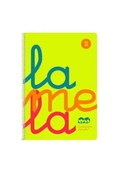 CUADERNO CUADROVA LAMELA 3 MM TAPA DE PLSTICO COLOR AMARILLO, TAMAO FOLIO CON ESPIRAL