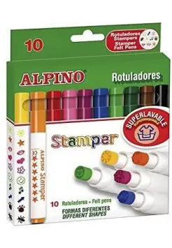 ROTULADORES STAMPER, CAJA DE 10 UNIDADES Y FORMAS DIFERENTES