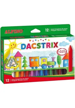 CERAS TRIANGULARES DACSTRIX, CAJA DE 12 COLORES