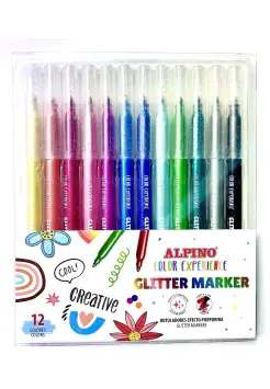 ROTULADORES GLITTER MARKER, CAJA DE 12 UNIDADES