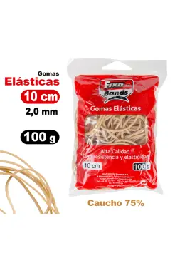 BOLSA DE GOMAS ELSTICAS DE 100GR DE 10 CM.