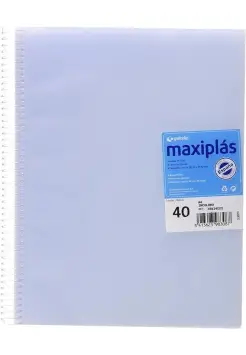 CARPETA CON ESPIRAL DE 40 FUNDAS MAXIPLS TRANSPARENTE