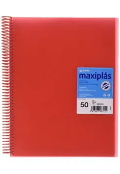 CARPETA DE 50 FUNDAS ROJA, TAMAO DIN A4. MODELO MAXIPLS