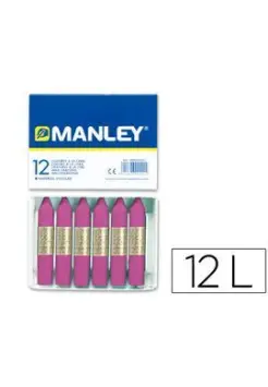 12 LPICES DE CERA MANLEY UNICOLOR LILA