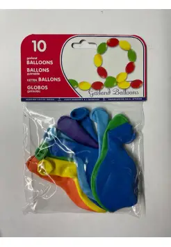 BOLSA DE 10 GLOBOS GUIRNALDA