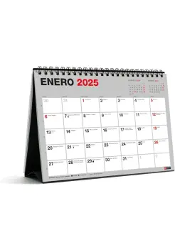 CALENDARIO DE SOBREMESA 2025 PARA ANOTAR EN COLOR GRIS, TAMAO DIN A5