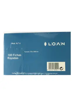 FICHAS RAYADAS N 4 125 X 200 mm