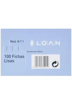 FICHA LISA N1 65X95 MM