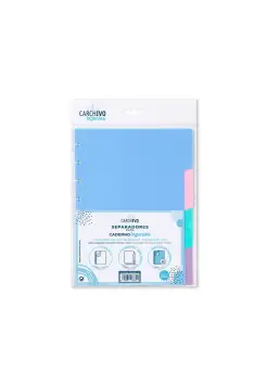 SEPARADORES TAMAO A5 EN COLORES PASTELES PARA CUADERNO INGENIOX