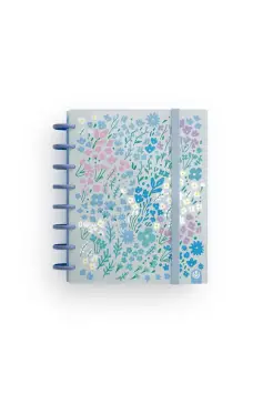 CUADERNO INGENIOX FLORES AZUL CON RECAMBIO 5X5 MM, TAMAO DIN A5