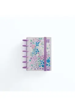 CUADERNO INGENIOX FLORES MORADO CON RECAMBIO, TAMAO DIN A6