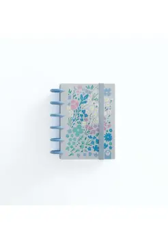 CUADERNO INGENIOX FLORES AZUL CON RECAMBIO, TAMAO DIN A6