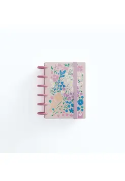 CUADERNO INGENIOX FLORES ROSA CON RECAMBIO, TAMAO DIN A6