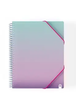 CARPETA DE 30 FUNDAS CON ESPIRAL EN COLOR VIOLETA, TAMAO FOLIO