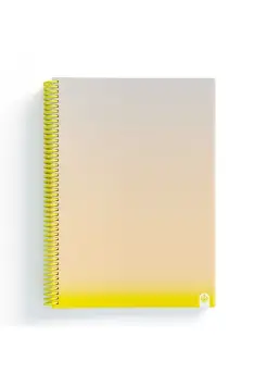 CUADERNO ESPIRAL DE CUADROS 4X4 MM TAPA DE PLSTICO EN COLOR AMARILLO, TAMAO FOLIO