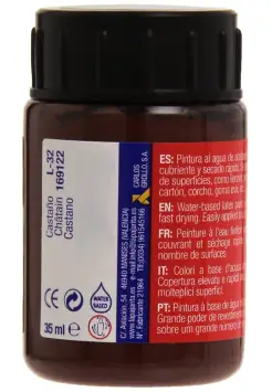 PINTURA ESCOLAR SATINADA CASTAO 35 ML