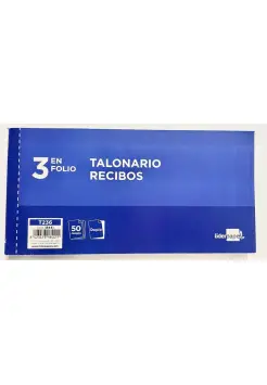 TALONARIO DE RECIBOS DUPLO. 3 EN FOLIO SIN MATRIZ. T236