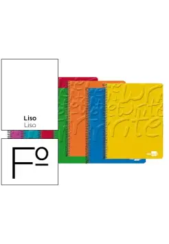 CUADERNO LISO, TAMAO FOLIO CON ESPIRAL