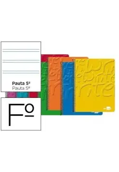 CUADERNO PAUTA 2,5 MM, TAMAO FOLIO CON ESPIRAL